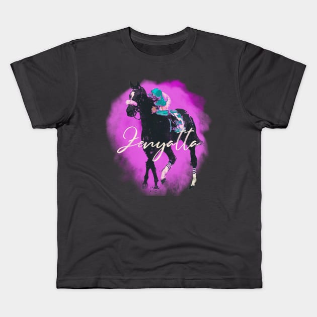 Zenyatta -Famous Racehorse Kids T-Shirt by Ginny Luttrell